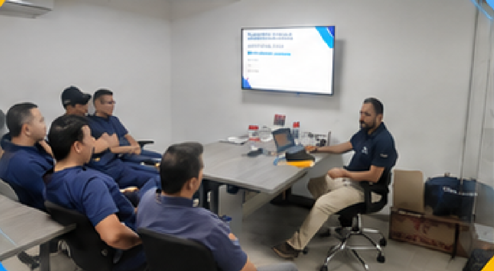 Taller práctico de lubricación en sala de capacitación