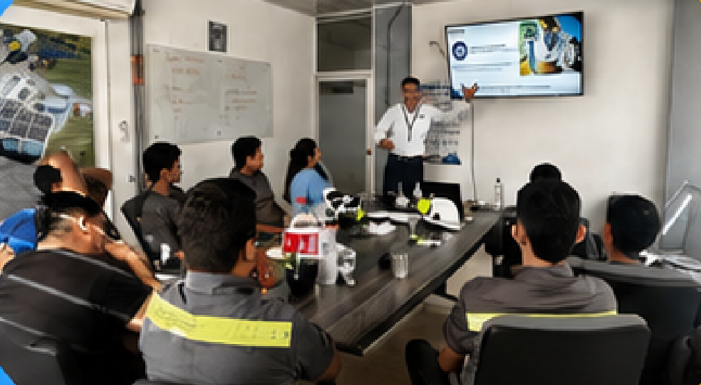 Instructor de Powertrain durante una jornada de formación técnica